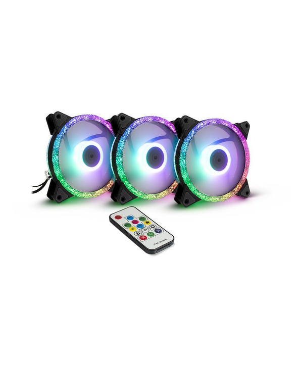 Inter-Tech Argus RS-07 Boitier PC Ventilateur 12 cm Noir, Blanc