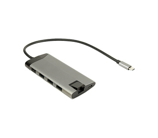 Inter-Tech GDC-802 Avec fil USB 3.2 Gen 1 (3.1 Gen 1) Type-C Gris