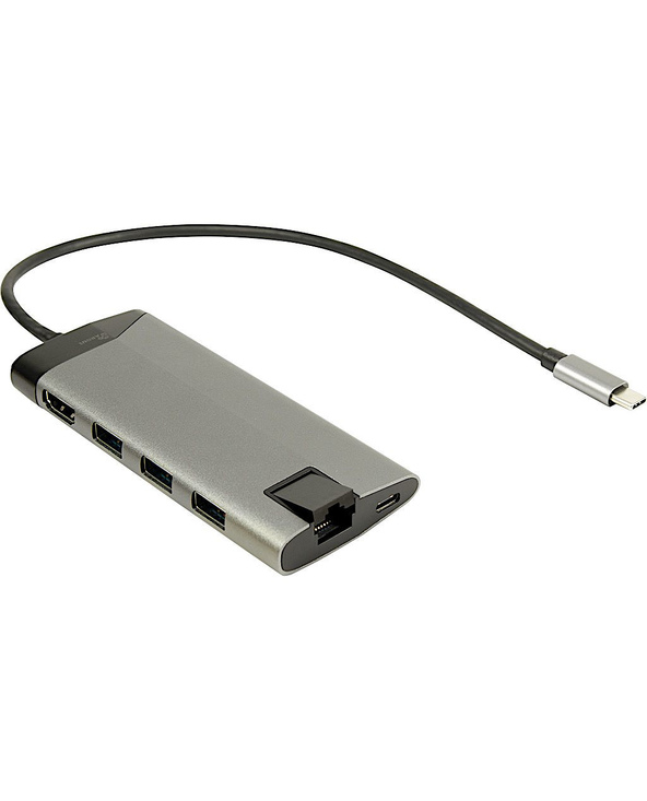Inter-Tech GDC-802 Avec fil USB 3.2 Gen 1 (3.1 Gen 1) Type-C Gris