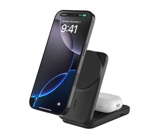 Belkin Qi2 Fitness tracker, Casques, Smartphone, Smartwatch Noir USB Recharge sans fil Charge rapide Intérieure