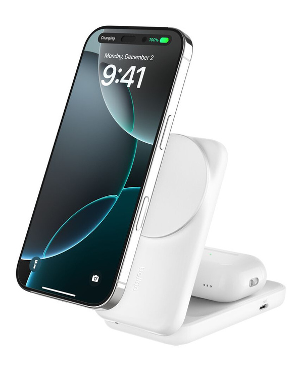 Belkin Qi2 Fitness tracker, Casques, Smartphone, Smartwatch Blanc USB Recharge sans fil Charge rapide Intérieure