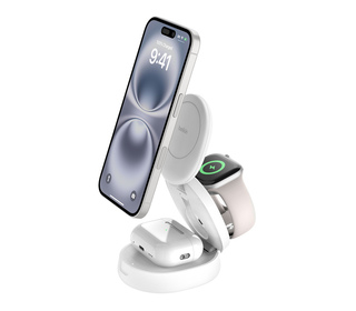 Belkin WIZ034KQWH chargeur d'appareils mobiles Casque, Smartphone, Smartwatch Blanc USB Recharge sans fil Charge rapide Intérieu