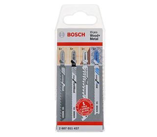 Bosch 2 607 011 437 Lame de scie sauteuse, à chantourner et sabre Lames de scie sauteuse 15 pièce(s)