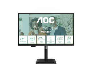 AOC Q27P4CV 27" LED Quad HD 4 ms Noir