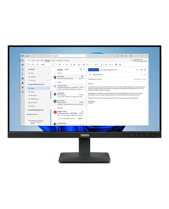Lenovo ThinkVision S24-4E MONITEUR 23.8" LED Full HD 6 ms Noir