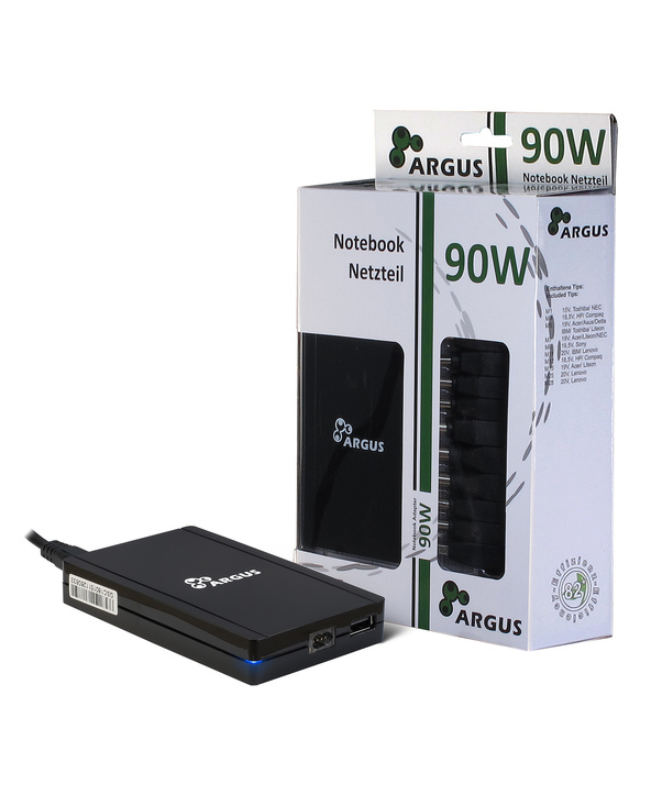 Inter-Tech Argus USN90-UCB adaptateur de puissance & onduleur Universel 90 W Noir