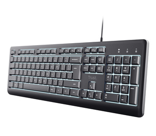 Trust Primo Beleuchtete clavier maison/bureau USB AZERTY Français Noir