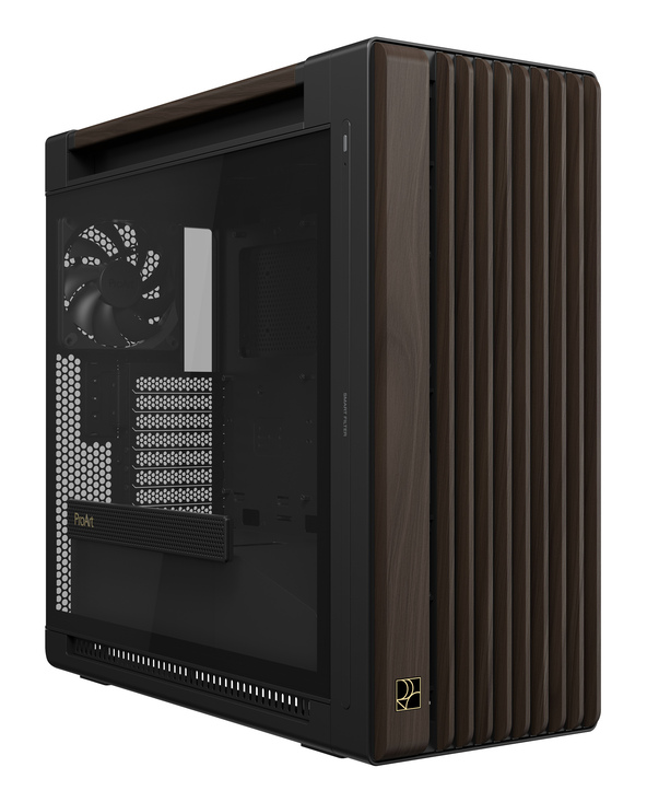 ASUS ProArt PA602 Wood Edition Modern Black - Tempered Glass Panel Midi Tower Noir, Bois