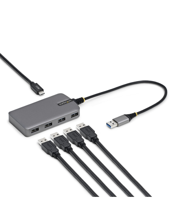 StarTech.com 5G4AC-USB-A-HUB hub & concentrateur USB 3.2 Gen 1 (3.1 Gen 1) Type-A 5000 Mbit/s Gris