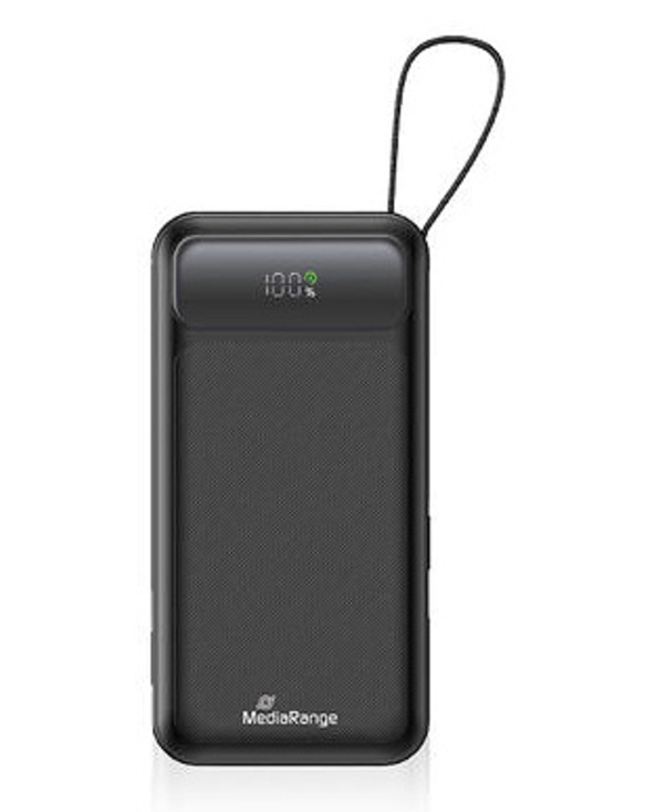 MediaRange MRMA753 banque d'alimentation électrique Lithium Polymère (LiPo) 10000 mAh Noir