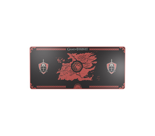 Lexip HBO Game of Thrones - Targaryen Edition Tapis de souris de jeu Noir, Rouge