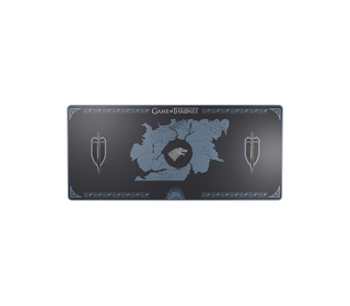 Lexip HBO Game of Thrones – Stark Edition Tapis de souris de jeu Noir, Bleu, Blanc