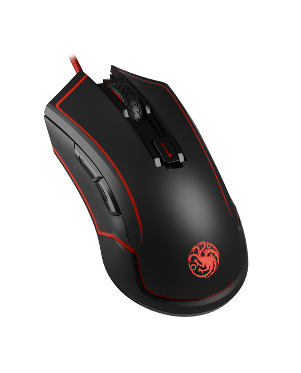 Lexip HBO Game of Thrones - Targaryen souris Gaming Ambidextre RF Wireless + USB Type-C Optique 4800 DPI