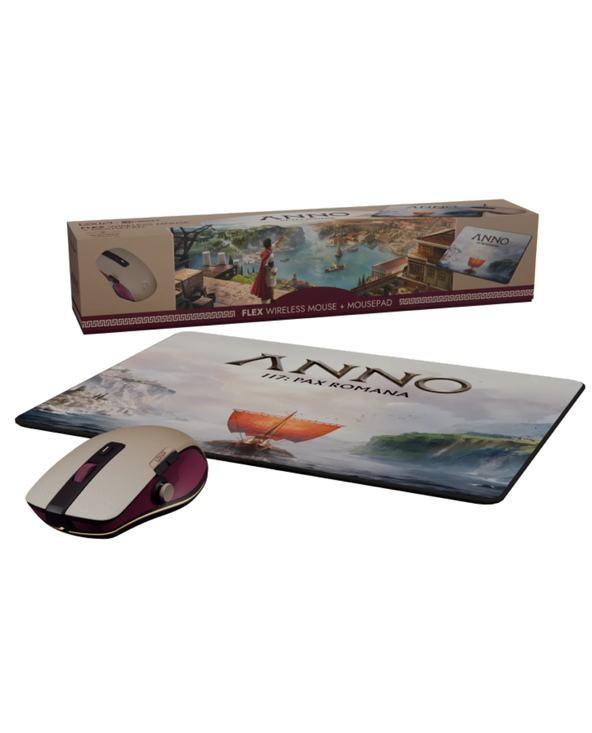 Lexip Souris sans fil FLEX MOUSE avec joystick 3D et tapis de souris – Édition Anno 117 : Pax Romana