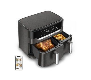 Tefal Easy Fry Dual XXL EY942HE0 friteuse Double 11 L Autonome 2020 W Friteuse d’air chaud Gris