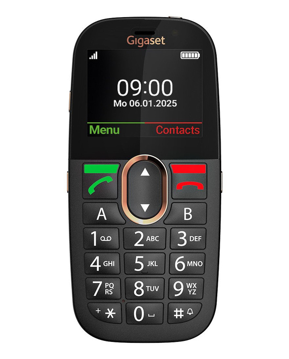 Gigaset GL695 5,87 cm (2.31") 113 g Noir Téléphone pour seniors