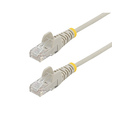StarTech.com Câble Ethernet CAT6 Gris Fin de 15m, Sans Accroc, 100W PoE, UTP, LSZH, Fil de Cuivre Pur 28AWG, Cordon Patch Réseau