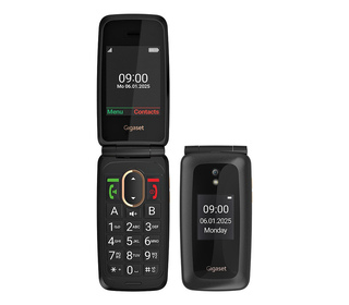 Gigaset GL795 7,11 cm (2.8") 142 g Noir Téléphone pour seniors