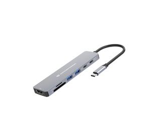 Conceptronic DONN28G station d'accueil Avec fil USB 3.2 Gen 1 (3.1 Gen 1) Type-C Gris
