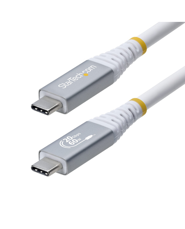 StarTech.com Câble USB4 de 3 m, 20 Gbit/s, Câble USB-C Certifié USB-IF, 60 W PD, 4K 120 Hz DP 1.4, Gaine en TPE, Cordon USB-C Bl