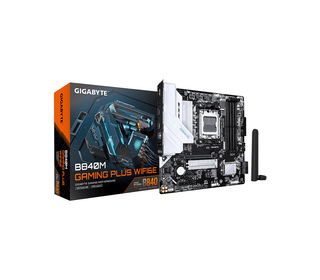 GIGABYTE B840M GAMING PLUS WIFI6E Carte Mère – Processeurs AMD Ryzen 9000, VRM 8+2+2 phases, jusqu’à 8200 MHz DDR5 (O.C.), 2× M.