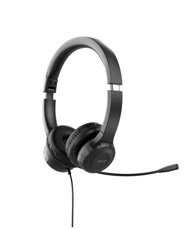 Acer AHW154 Casque Avec fil À la main Bureau/Centre d'appels USB Type-A Noir