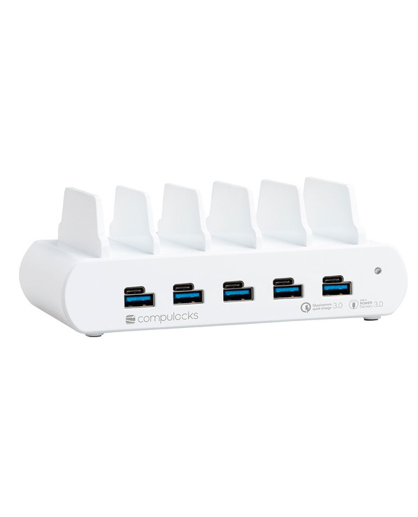 Compulocks 5 Ports USB Charging Dock Station Smartphone, Tablette Blanc Secteur Intérieure