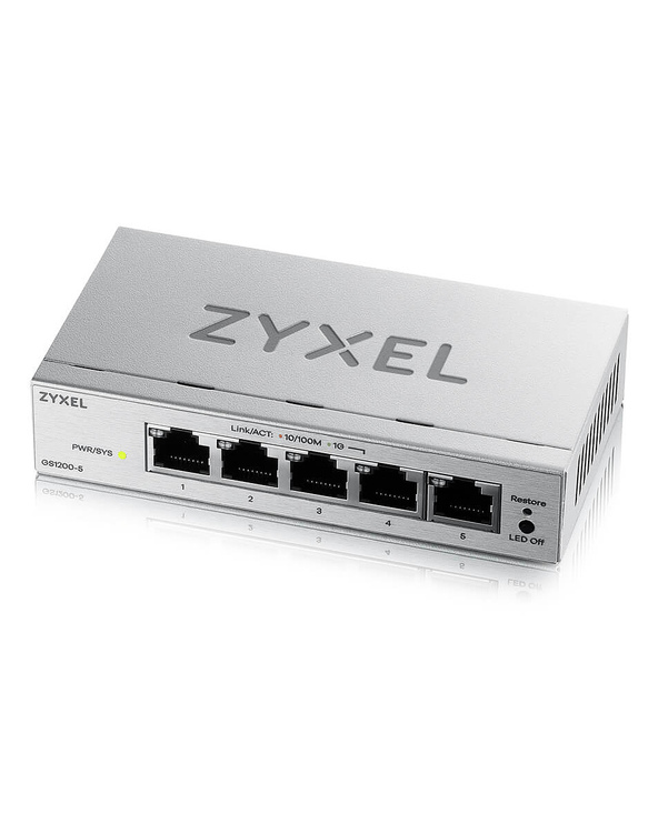 Zyxel GS1200-5V3 Géré L2 Gigabit Ethernet (10/100/1000) Bureau Gris