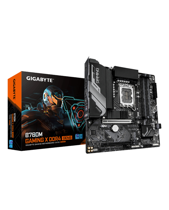 GIGABYTE B760M GAMING X DDR4 GEN5 Carte Mère – Compatible avec les processeurs Intel Core 14e génération, VRM 8+1+1 phases, jusq
