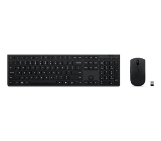 Lenovo 4X31R64325 clavier Souris incluse Bureau RF sans fil + Bluetooth Français Noir