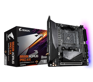 GIGABYTE B550I AORUS PRO AX Carte mère - Processeurs AMD Ryzen 5000, VRM 8 phases, jusqu'à 5300 MHz DDR4, 1xPCIe 4.0 + 1xPCIe 3.