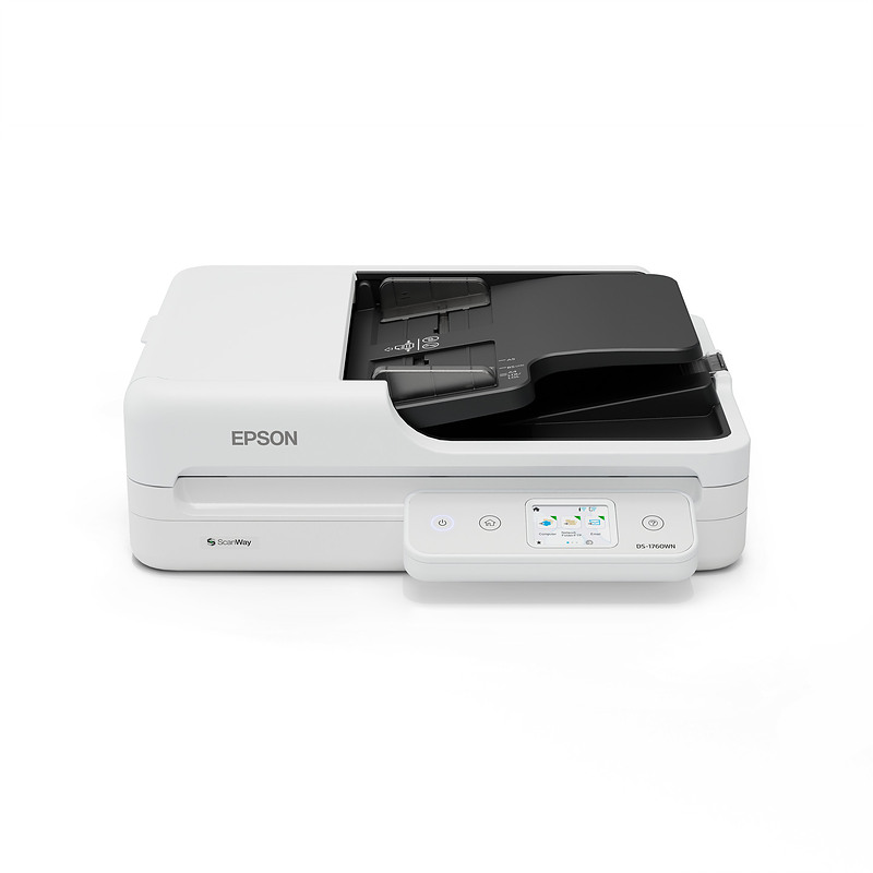 Epson WorkForce DS-1760WN Scanner à plat et chargeur automatique 1200x1200 DPI A4 Noir, Blanc