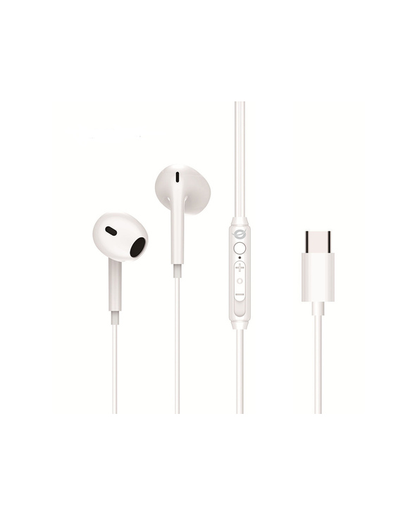 Conceptronic BRENDAN02W casque Avec fil Ecouteurs Appels/Musique USB Type-C Blanc
