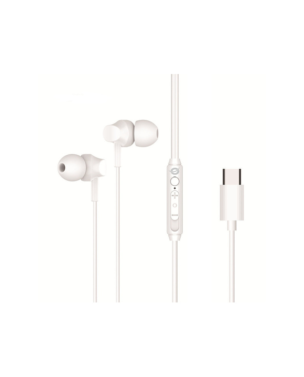 Conceptronic BRENDAN03W casque Avec fil Ecouteurs Appels/Musique USB Type-C Blanc