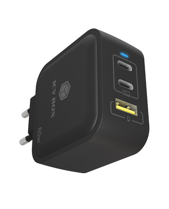 ICY BOX IB-PS1030-PD Universel Noir Secteur Charge rapide Intérieure