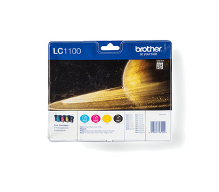 Brother LC1100VALBPDR cartouche d'encre 4 pièce(s) Original Noir, Cyan, Magenta, Jaune