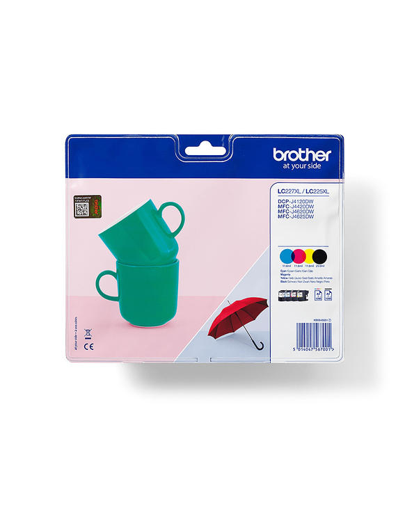Brother LC227XLVALBPDR cartouche d'encre 4 pièce(s) Original Noir, Cyan, Magenta, Jaune