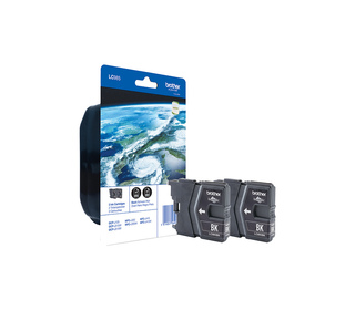 Brother Pack de deux cartouches d'encre LC985BKBP2 originales – Noir.