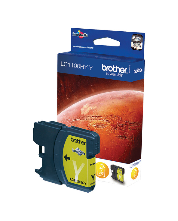 Brother Cartouche d'encre LC1100HYY originale à haut rendement – Jaune