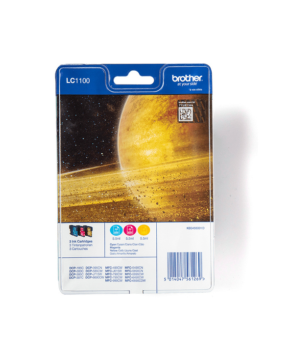 Brother LC1100RBWBP cartouche d'encre 3 pièce(s) Original Cyan, Magenta, Jaune