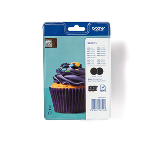 Brother LC123BKBP2 cartouche d'encre 2 pièce(s) Original Noir