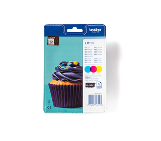 Brother LC123RBWBP cartouche d'encre 3 pièce(s) Original Cyan, Magenta, Jaune