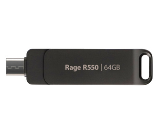 Patriot Memory Rage R550 lecteur USB flash 64 Go USB Type-A / USB Type-C 3.2 Gen 1 (3.1 Gen 1) Noir