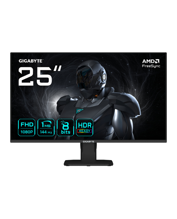 GIGABYTE GS25F14 MONITEUR GAMING FHD 25” - 1920 X 1080, 144HZ, 1MS, 300 CD/M², DISPLAY HDR 10, HDMI 2.0, DISPLAYPORT 1.2 24.5" L