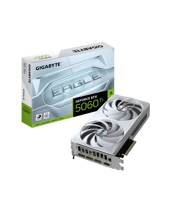 GIGABYTE GeForce RTX 5060 Ti EAGLE OC ICE 16G Carte Graphique – 16 Go GDDR7, 128 bits, PCI-E 5.0, 2617 MHz Fréquence du processe