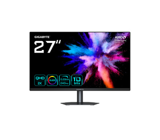 GIGABYTE GO27Q24 27” MONITEUR GAMING OLED 2K QHD - 2560 X 1440, 240HZ, 0.03MS, 400 CD/M², FREESYNC PREMIUM PRO, HDMI 2.0, DISPLA