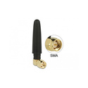 DeLOCK Antenne WLAN 802.11 b/g/n SMA mâle 90° 2 dBi, , omnidirectionnelle, matériau flexible, noire