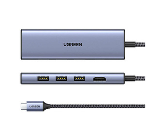 Ugreen 20956A hub & concentrateur USB Type-C 5000 Mbit/s Argent