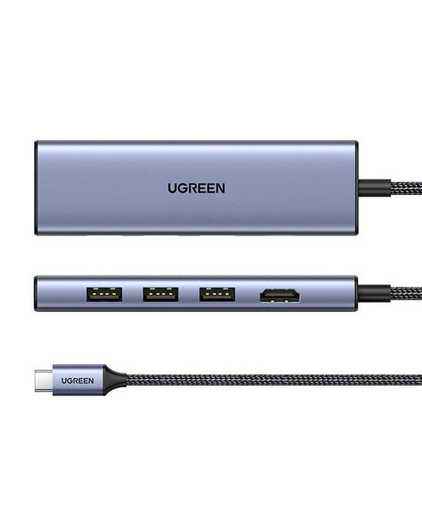 Ugreen 20956A hub & concentrateur USB Type-C 5000 Mbit/s Argent