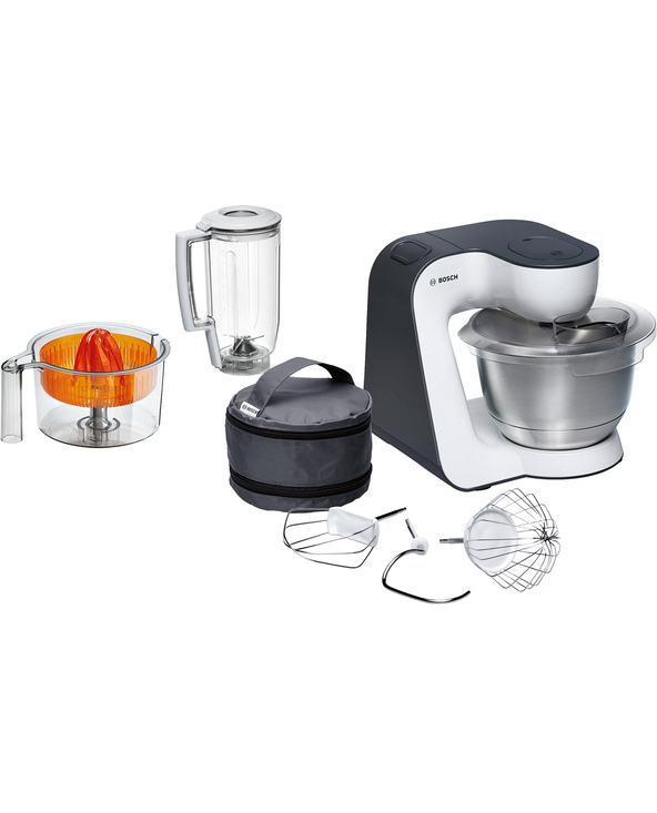 Bosch MUM5 Start Line universal robot de cuisine 800 W 3,9 L Orange, Argent, Transparent, Blanc